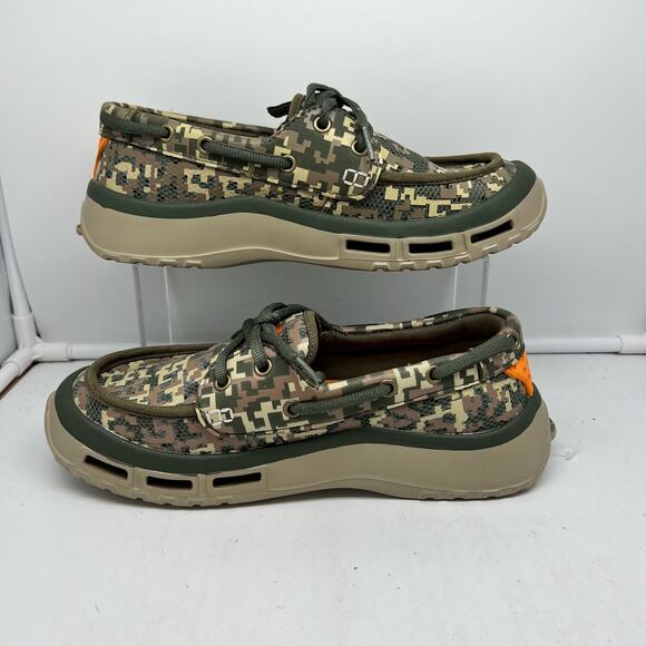 Soft Science Shoes Mens 8 Fishing Boat Fin 2.0 Camo Slip On Womens 10 - Picture 2 of 8